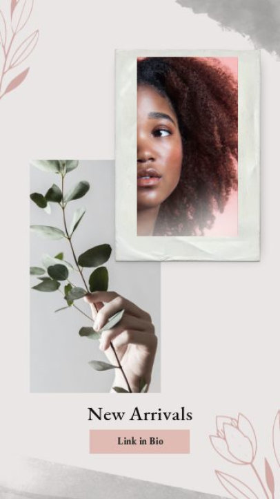 Instagram Story Video Generator With Pictures and Floral Graphics 3971