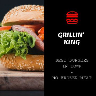 Instagram Post Video Maker for a Grilled Burgers Restaurant Ad 3870