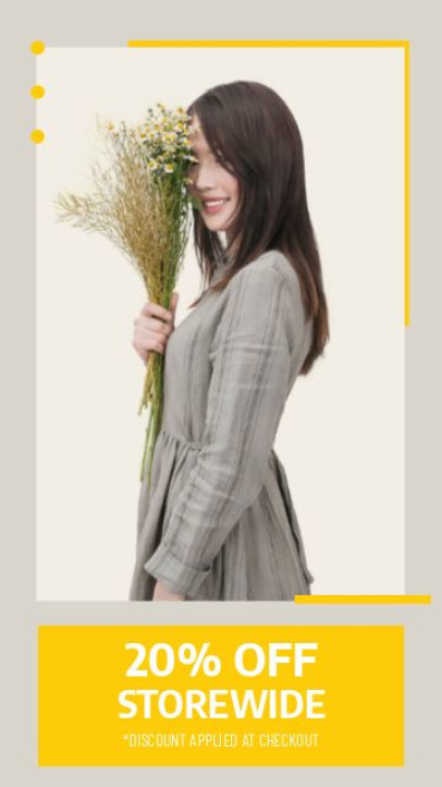 Instagram Story Video Maker for a Clothing Brand's Discount 4002