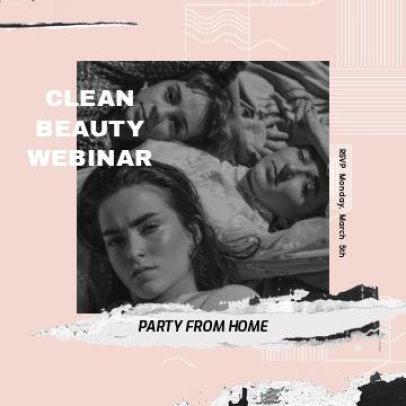 Instagram Post Video Maker for a Beauty Webinar Ad 4017