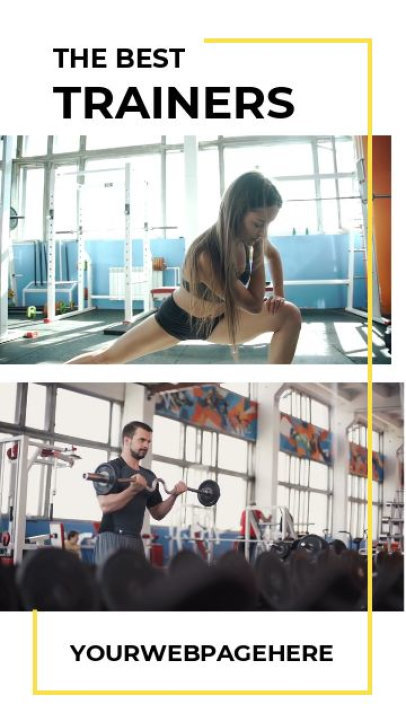 Instagram Story Video Creator Featuring a Fitness Theme and a Minimal Frame