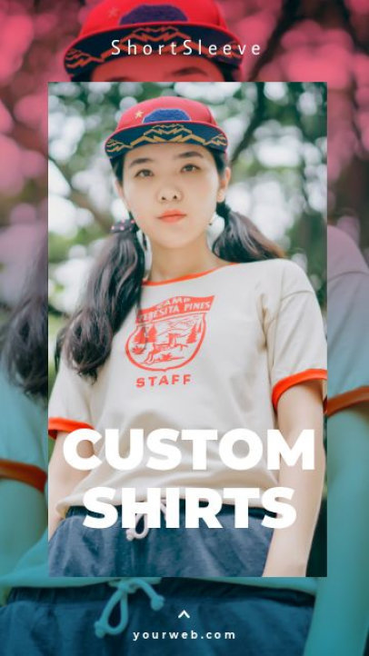 Instagram Story Video Maker to Promote a Custom Clothing Brand