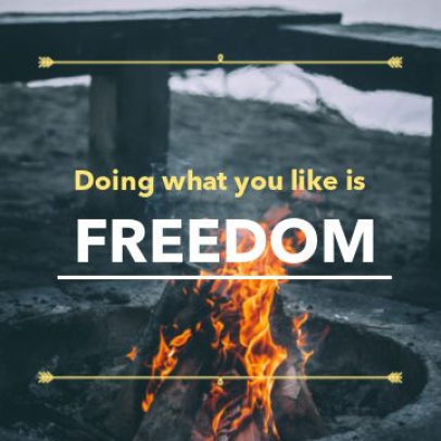 Instagram Post Video Maker Featuring a Quote About Freedom 
