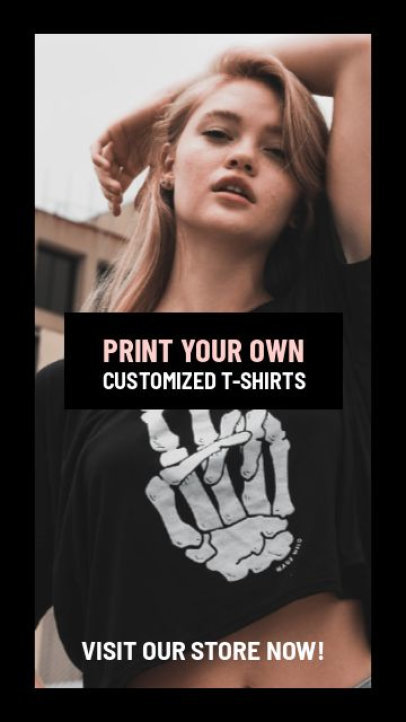 Instagram Story Video Template for an Online Print on Demand Store Ad 4077