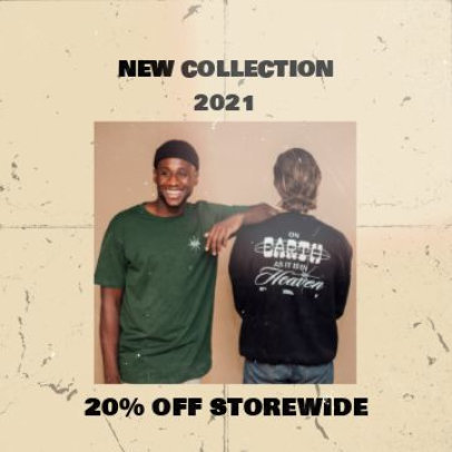 Instagram Post Video Maker to Promote an Urban Apparel Collection