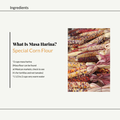 Instagram Post Design Creator for Cooking Tips and Recipes