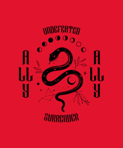 Urban Styled T-Shirt Design Maker Featuring Snakes and Dragons