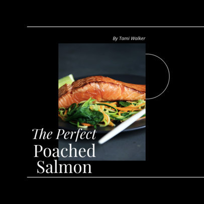 Minimalistic Instagram Post Design Template for a Recipe Carrousel