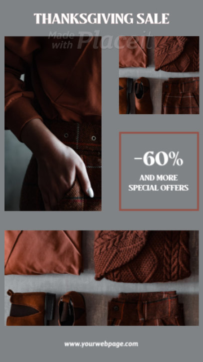 Instagram Story Video Creator to Announce a Thanksgiving Sale 