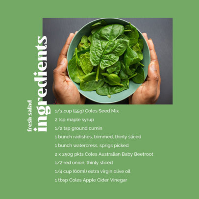 Instagram Post Template for Homemade Food Recipes