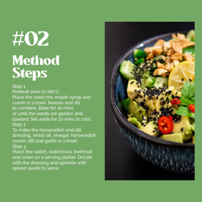 Instagram Post Generator Featuring Food Recipes' Steps