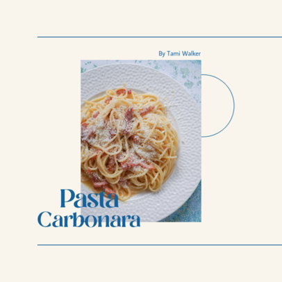 Instagram Post Creator for a Recipe to Make Italian Pasta