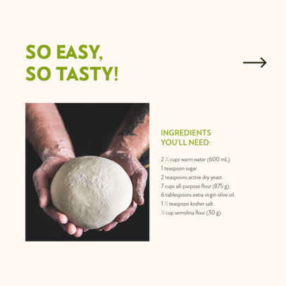 Cooking-Themed Instagram Post Design Generator With a Carousel Layout