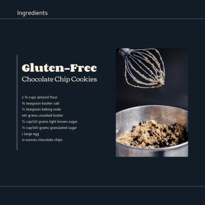 Instagram Post Design Template for Carousel Featuring Baking Recipes