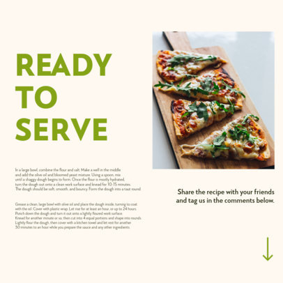 Instagram Post Design Creator With Italian Recipes and a Carousel Layout