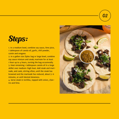 Instagram Post Generator For a Delicious Recipe's Steps