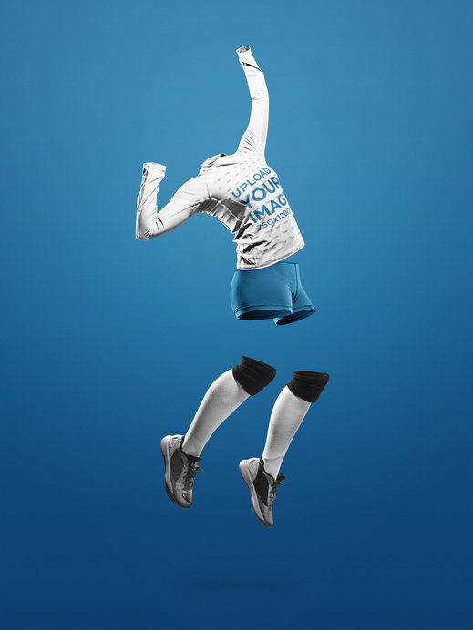 Custom Volleyball Jerseys - Invisible Woman Jumping