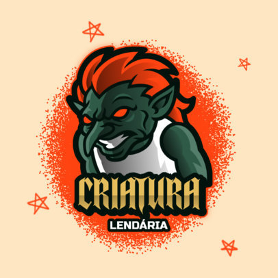 Logo Generator for a Streamer Featuring a Spooky Goblin Graphic