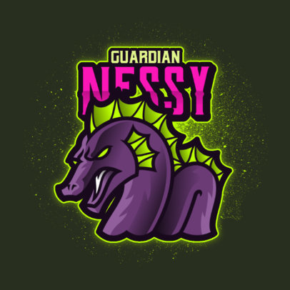Gaming Logo Maker Featuring a Loch Ness Monster Graphic