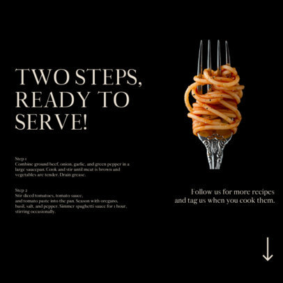 Instagram Post Design Maker to Create a Carousel to Share Recipes