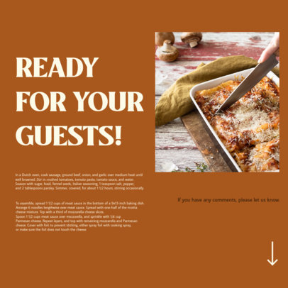 Instagram Post Design Generator Featuring a Delicious Recipe