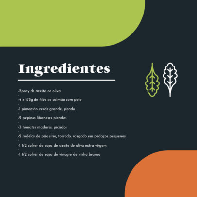 Instagram Post Generator Featuring a Customizable Ingredients List 