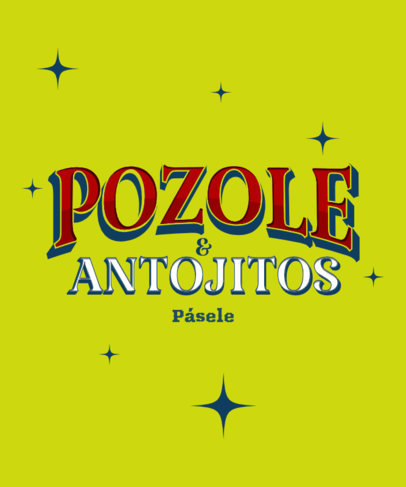 Mexican-Food T-Shirt Design Creator With Retro Lettering
