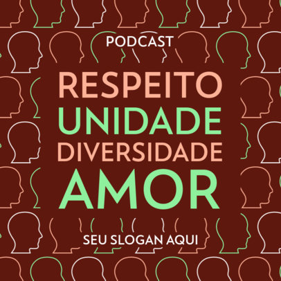 Podcast Cover Design Creator With a Diversity and Inclusion Theme