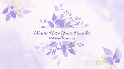 Watercolor-Themed Slideshow Video Maker with Floral Animations for a Wedding