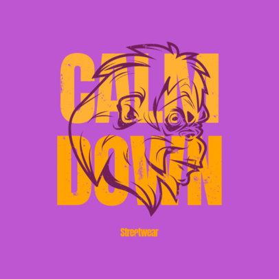 Streetwear Logo Template Featuring an Angry Cryptid Graphic