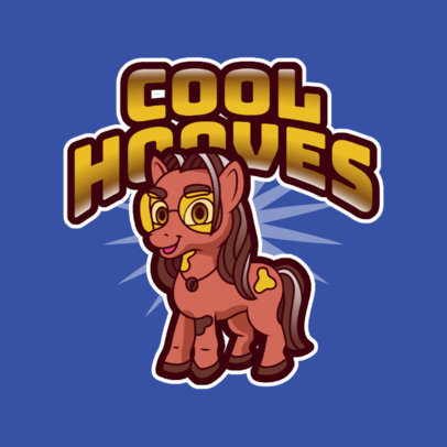Gaming Logo Creator with a Colorful Pony Illustration