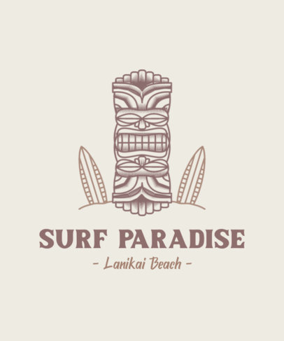 Illustrated T-Shirt Design Generator for a Hawaiian Surf Club 4217b
