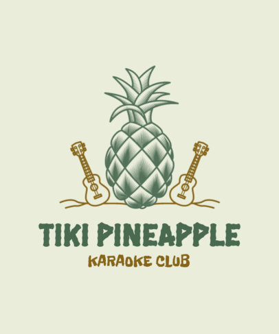 Vintage-Style T-Shirt Design Creator Featuring a Pineapple Tiki 4217e