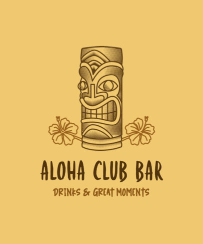 T-Shirt Design Maker with a Vintage Hawaiian Tiki 