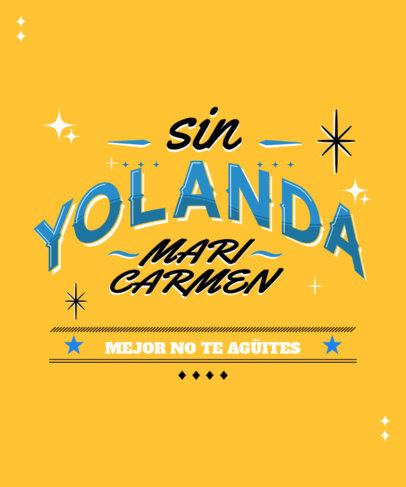 T-Shirt Design Template With a Clever Mexican Phrase 4223g