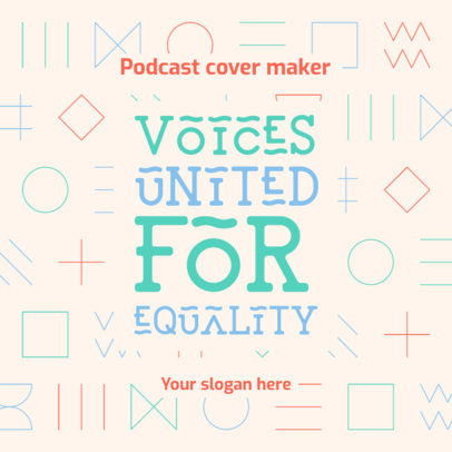 Podcast Cover Template for Diversity and Equality-Themed Episodes