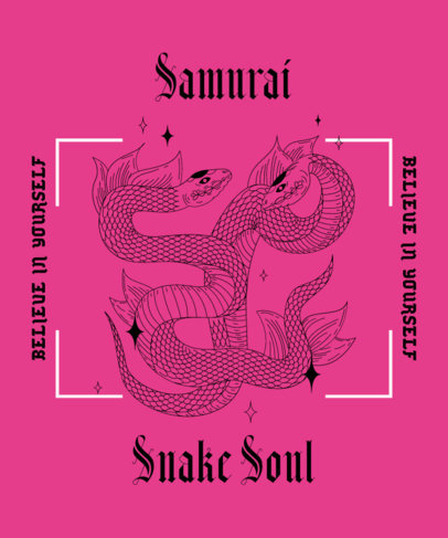 T-Shirt Design Generator With Cool Graphics of Snakes