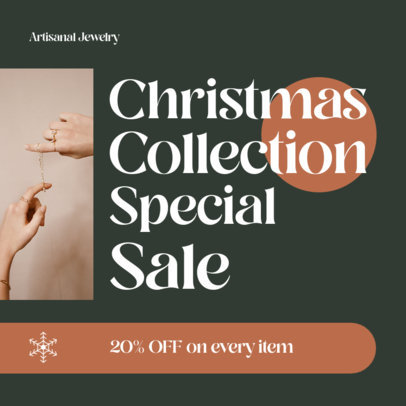 Sophisticated Instagram Post Design Template for Christmas Sales 4625-el1