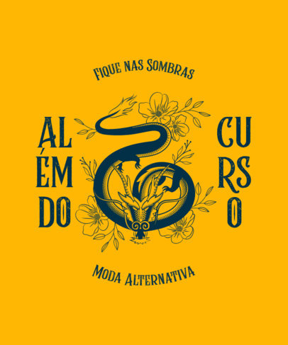T-Shirt Design Creator With Trendy Fonts and a Dragon Illustration