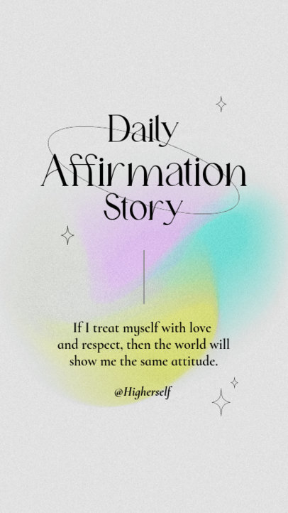 Instagram Story Maker Featuring an Inspiring Quote and Background Color Gradients 