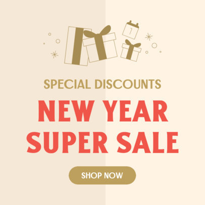 Ad Banner Maker Featuring New Year's Season Sales