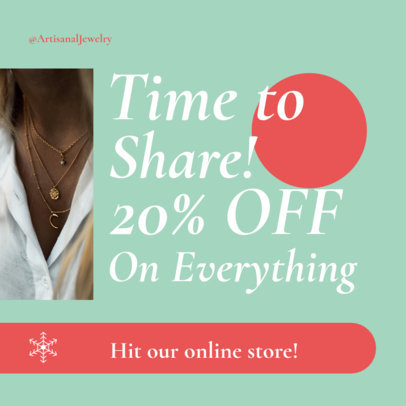 Instagram Post Creator for a Jewelry Brand's Online Christmas Sale