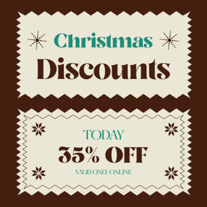 Instagram Post Creator for Online Christmas Discounts