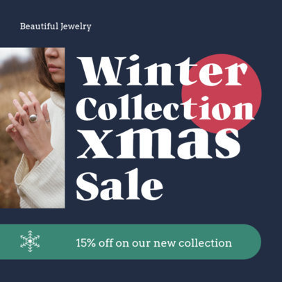 Instagram Post Generator to Announce a Jewelry Brand's Winter Collection 4625c-el1