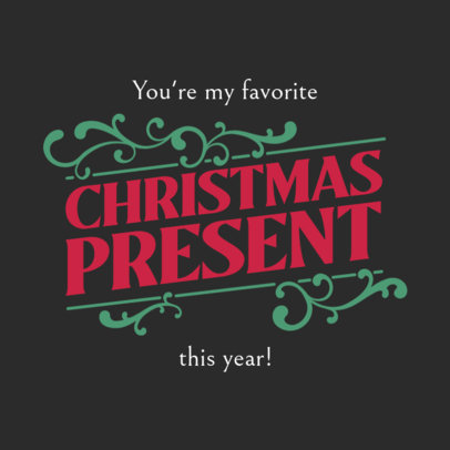 Instagram Post Design Template Featuring a Christmas-Themed Quote