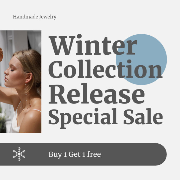 Classy Instagram Post Template for a Jewelry Winter Collection Sale