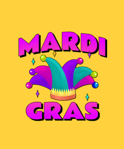 Mardi Gras-Themed T-Shirt Design Generator