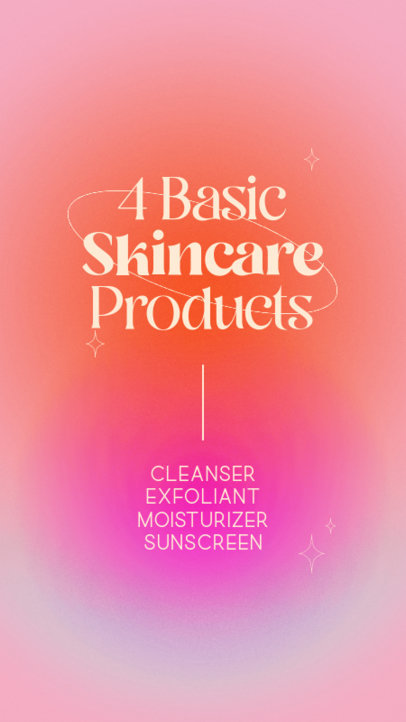 Instagram Story Generator  With a Skincare Theme and a Gradient Background
