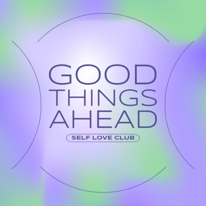 Instagram Post Maker Featuring a Gradient Background and a Minimal Font 4231c