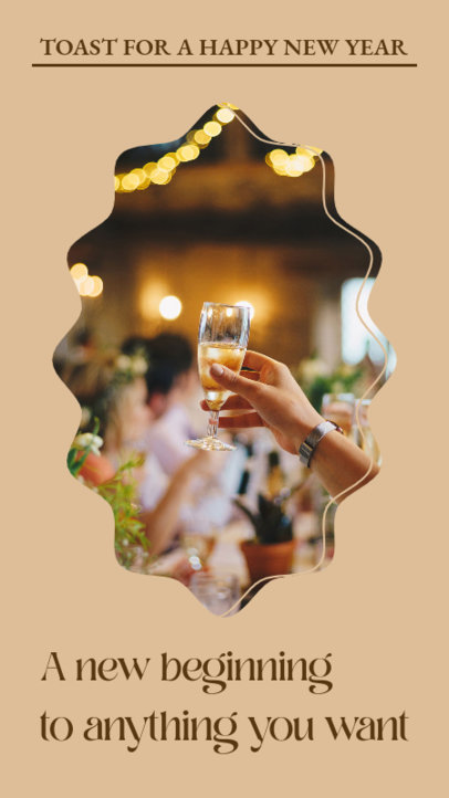 Instagram Story Design Maker Featuring a New Year Theme and a Quote